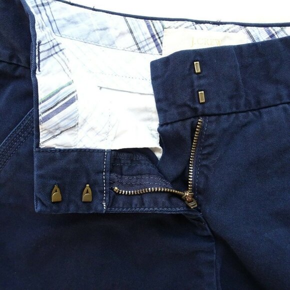 J. Crew Women's Shorts City Fit Classic Twill Chino Casual Cotton Navy Blue 0 - Picture 9 of 12